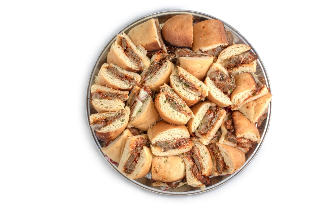 Assorted sandwich tray with wrapped halves
